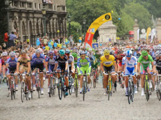 The Tour de France, covering 3,600 km (2,235 miles), including steep mountain climbs, flat stages, and time trials, was first conducted in 1903
