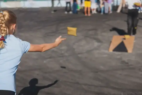 Cornhole Cornhole is an exciting and competitive tossing game where players aim bean bags at a raised board, striving for precision shots and dramatic comebacks